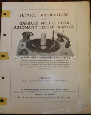 Crown R.C. 90 ; Garrard Eng. & Mfg. (ID = 1606903) Reg-Riprod