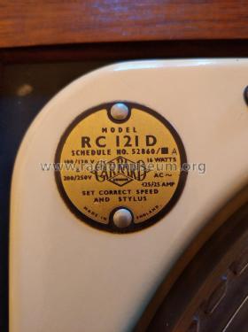 RC-121D; Garrard Eng. & Mfg. (ID = 2812220) R-Player