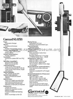 Synchro Lab SL65; Garrard Eng. & Mfg. (ID = 1517318) Ton-Bild