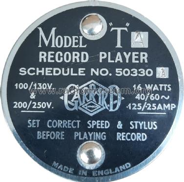 T/TA; Garrard Eng. & Mfg. (ID = 3101085) Reg-Riprod