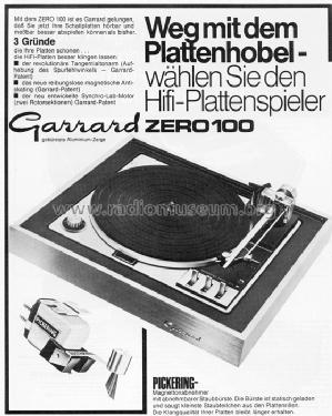 Zero 100; Garrard Eng. & Mfg. (ID = 780903) R-Player