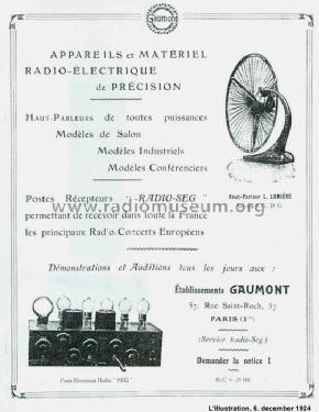 Poste Radio-SEG à 5 lampes ; Gaumont, Radio-Seg; (ID = 407870) Radio