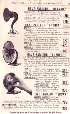 Haut-Parleur Lumière Petit Modèle, Type C; Gaumont, Radio-Seg; (ID = 2028643) Speaker-P