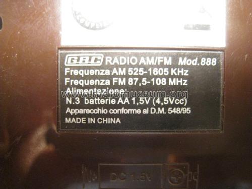 AM/FM Radio 888 AP.0110.10; GBC; Milano (ID = 1964861) Radio