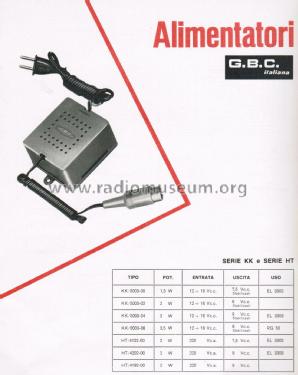 Alimentatore HT/4122-00; GBC; Milano (ID = 2742791) A-courant