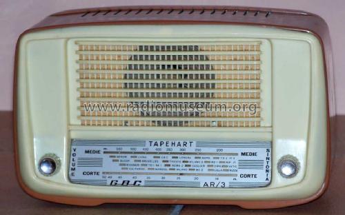 Tapehart AR/3; GBC; Milano (ID = 1265047) Radio