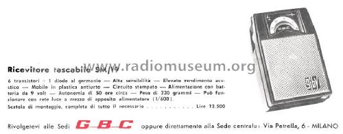 Giby SM/19; GBC; Milano (ID = 1212604) Radio