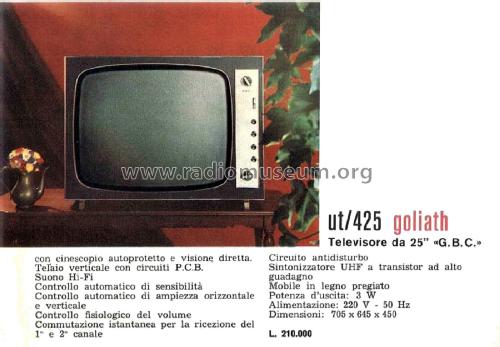 Goliath UT/425; GBC; Milano (ID = 2868853) Fernseh-E