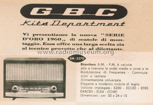 SM3370; GBC; Milano (ID = 2864057) Radio