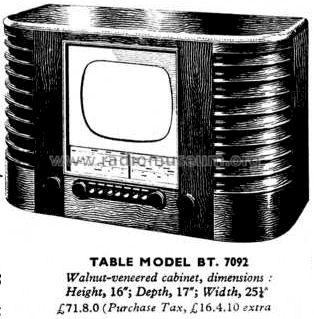 BT7092; GEC, General (ID = 689420) TV Radio