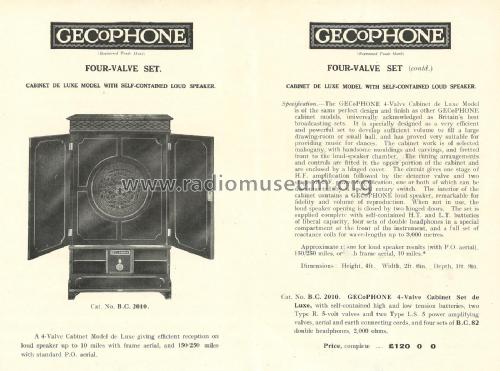 Gecophone Cabinet de-Luxe BC2010; GEC, General (ID = 2066325) Radio