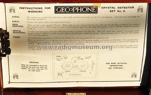 Gecophone Crystal Detector Set No.2 BC1501; GEC, General (ID = 1763094) Detektor