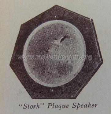 Plaque Speaker Stork; GEC, General (ID = 2395317) Parleur