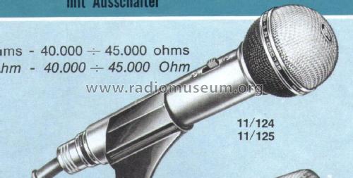Dynamic Cardioid Microphone 11/124; Geloso SA; Milano (ID = 2067891) Microphone/PU