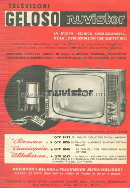 Aldebaran GTV1047; Geloso SA; Milano (ID = 1496367) Télévision