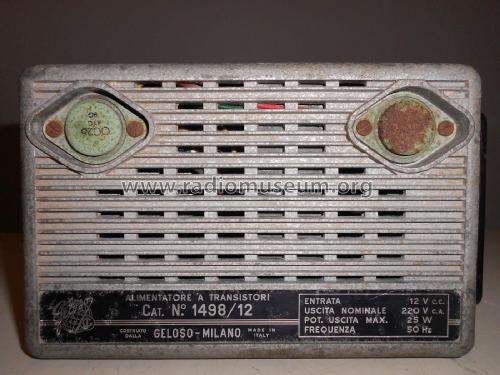 Alimentatore a transistori 1498/12; Geloso SA; Milano (ID = 2295038) A-courant