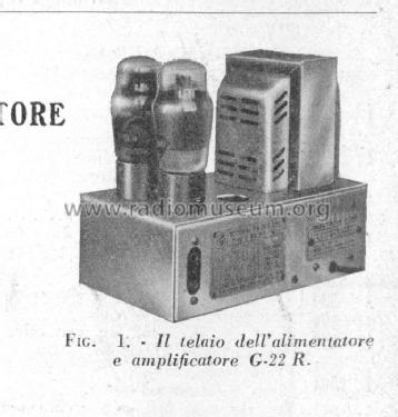 alimentatore amplificatore G22-R; Geloso SA; Milano (ID = 391375) Verst/Mix