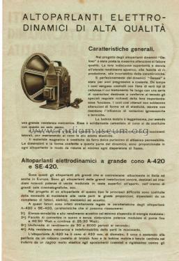 Altoparlante Autoeccitato A-420; Geloso SA; Milano (ID = 2624331) Speaker-P