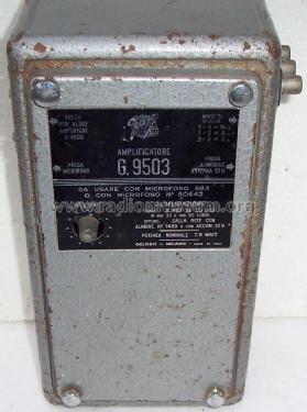 Amplificatore di chiamata a transistori G9503; Geloso SA; Milano (ID = 1963740) Ampl/Mixer