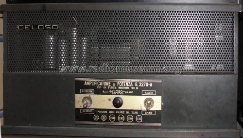 Amplificatore di potenza G3270-A; Geloso SA; Milano (ID = 991323) Ampl/Mixer