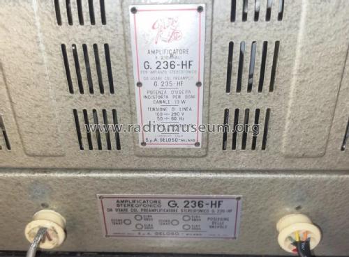 Amplificatore Finale G.236-HF Stereo; Geloso SA; Milano (ID = 3142400) Ampl/Mixer