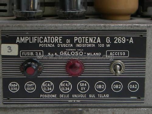 Amplificatore G269-A; Geloso SA; Milano (ID = 1908758) Ampl/Mixer