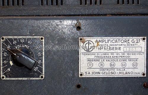 Amplificatore G27; Geloso SA; Milano (ID = 964558) Ampl/Mixer