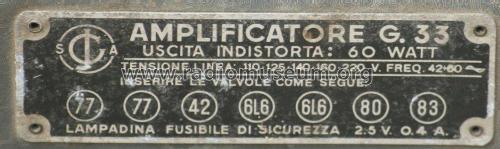 Amplificatore G.33; Geloso SA; Milano (ID = 2725374) Ampl/Mixer