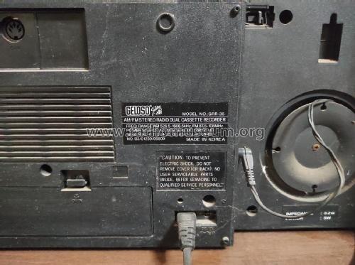 AM/FM Stereo Radio Dual Cassette Recorder GRR 35; Geloso SA; Milano (ID = 2799933) Radio