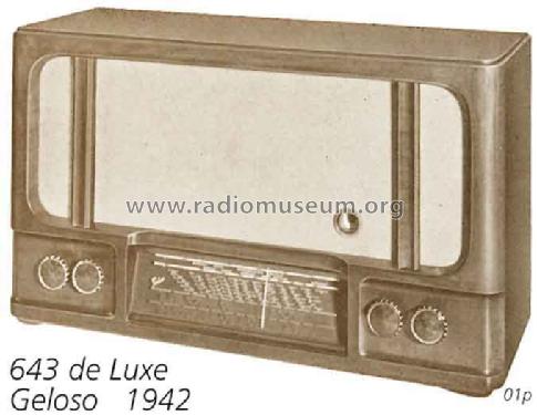 de luxe G643; Geloso SA; Milano (ID = 1617) Radio