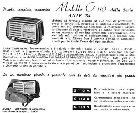 G110; Geloso SA; Milano (ID = 141473) Radio