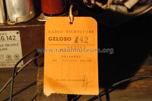 G142; Geloso SA; Milano (ID = 947726) Radio