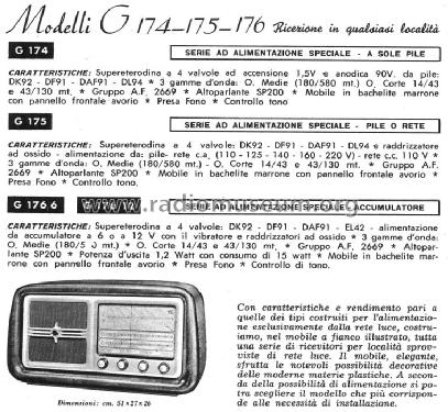 G174R ; Geloso SA; Milano (ID = 140997) Radio