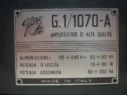 G.1/1070-A; Geloso SA; Milano (ID = 2236210) Ampl/Mixer