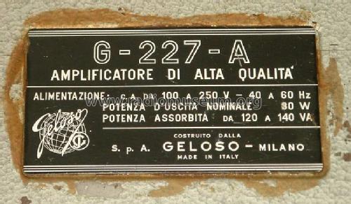 Amplificatore di Alta Qualità G227A; Geloso SA; Milano (ID = 239895) Ampl/Mixer