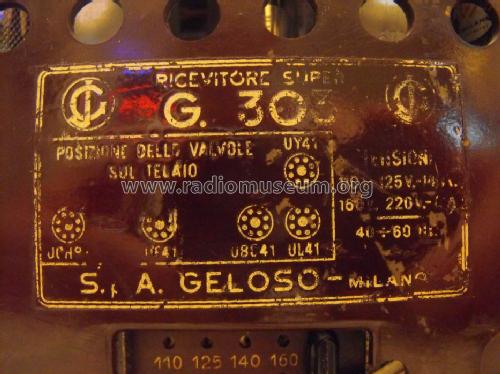G303; Geloso SA; Milano (ID = 797197) Radio
