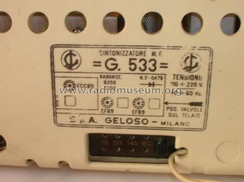 G533; Geloso SA; Milano (ID = 1951472) Radio