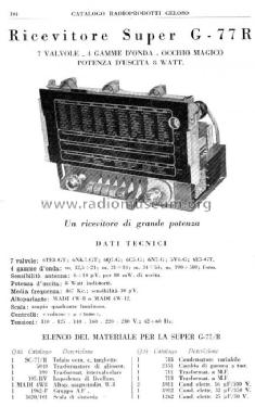 G77R; Geloso SA; Milano (ID = 279677) Radio