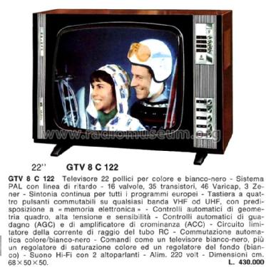 GTV-8C122; Geloso SA; Milano (ID = 2186426) Television