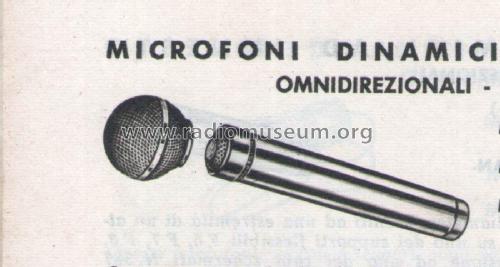 Dynamic Microphone M 54; Geloso SA; Milano (ID = 2071451) Microphone/PU