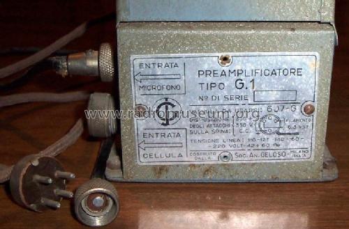 Preamplificatore per fotocellula G1; Geloso SA; Milano (ID = 1952108) Ampl/Mixer