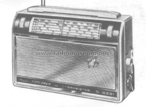 Radio-Explorer G3331; Geloso SA; Milano (ID = 384651) Radio
