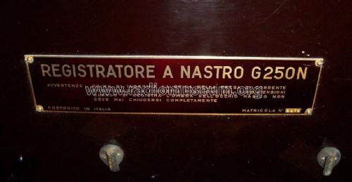 Registratore A Nastro G250-N; Geloso SA; Milano (ID = 1960333) R-Player