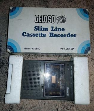 Slim Line Cassette Recorder C668D; Geloso SA; Milano (ID = 2518713) R-Player