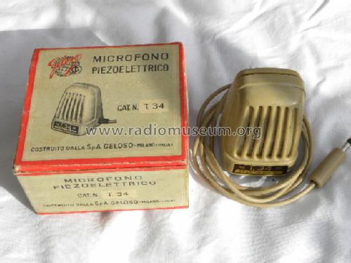 Microfono Piezoelettrico T34; Geloso SA; Milano (ID = 1612928) Microphone/PU
