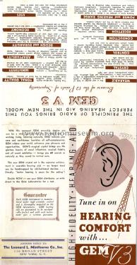 Hearing Aid V-3; GEM Earphone Co., (ID = 3144429) Medicine