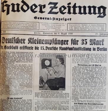 Deutscher Kleinempfänger 1938 DKE38; Gemeinschaftserzeugn (ID = 2873958) Radio