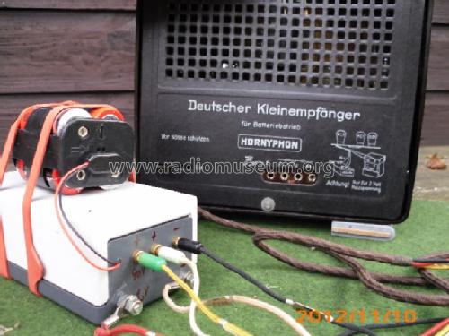 Deutscher Kleinempfänger 1938 für Batteriebetrieb DKE-38B ; Horny Hornyphon; (ID = 1342779) Radio