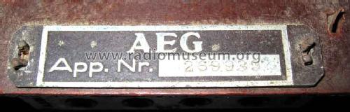 Deutscher Kleinempfänger DKE Sparmodell ohne Entbrummer; AEG Radios Allg. (ID = 535279) Radio