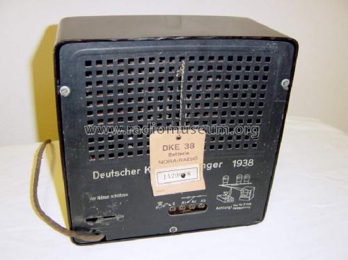 Deutscher Kleinempfänger für Batteriebetrieb DKE38B; Nora; Berlin (ID = 156251) Radio